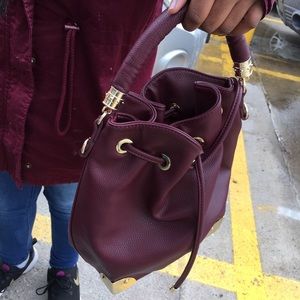 Burgandy Bucket Bag